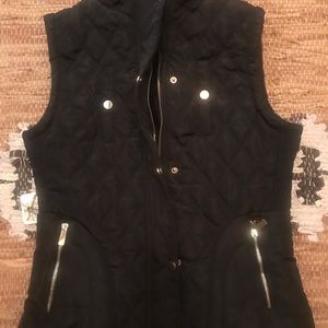 Black Vest with Gold Hardware